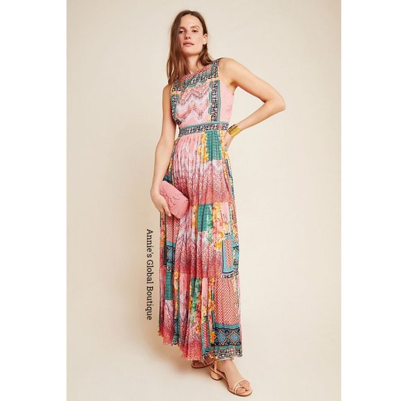 NWT, Anthropologie Bhanuni By Jyoti Alessandra Beaded Maxi Dress - Picture 11 of 16